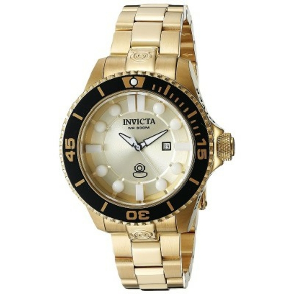 Invicta Gold and Black Watch with Bold Dial - Picture 1 of 12